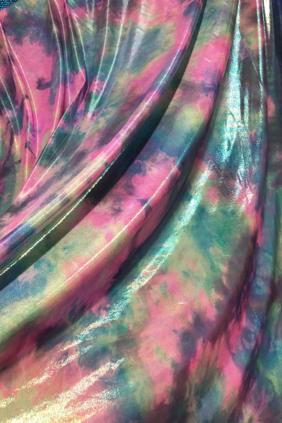 Flashbulb Holographic Four Way Stretch Spandex Fabric by the Yard
