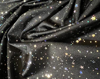 Star Noir Four Way Stretch Spandex Fabric (By the Yard)