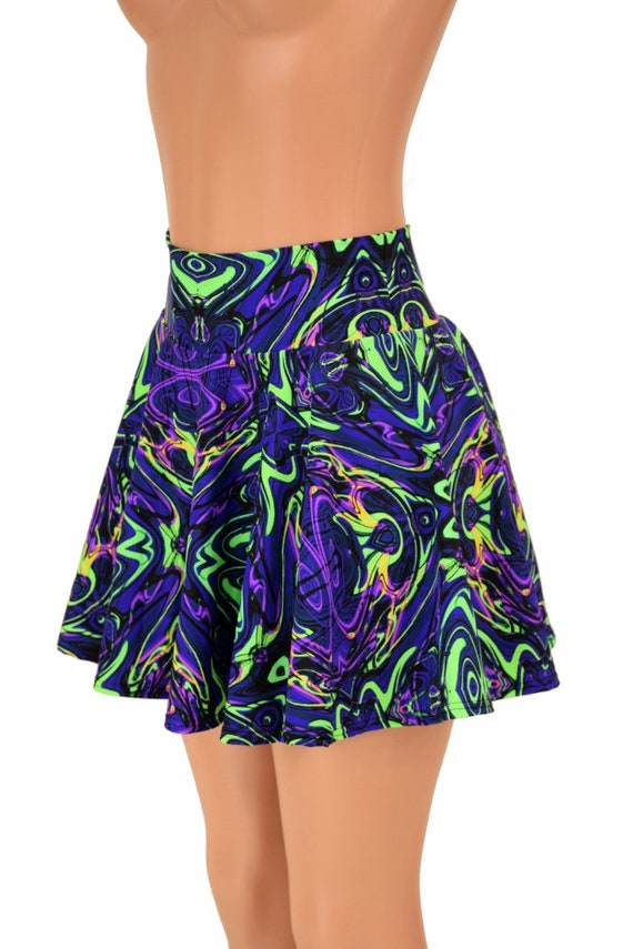 mini skirt neon