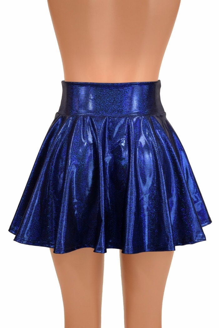 Blue Sparkly Jewel Circle Cut Rave Skirt main image 1