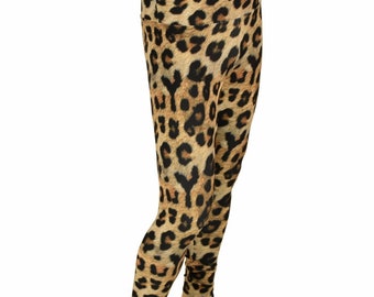 Mens Leggings in Leopard Print 156319 