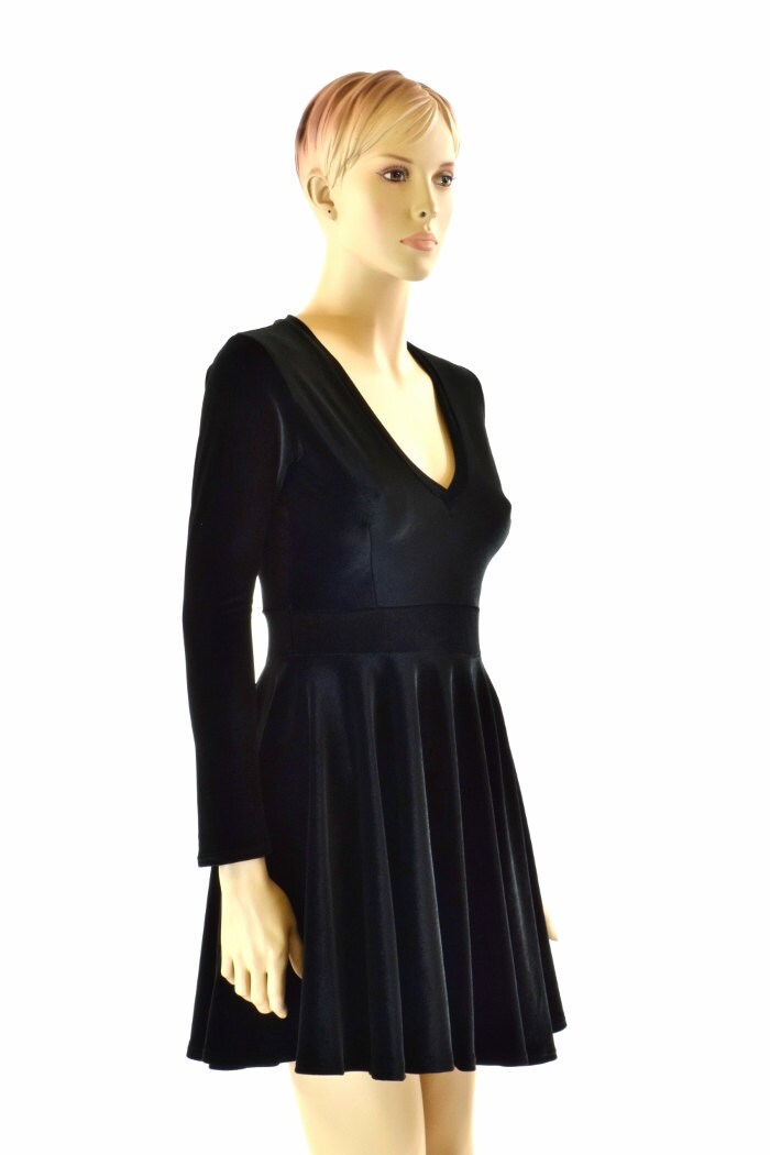 black velvet skater dress VELVET SLIP DRESS  Envy by Melissa Gorga