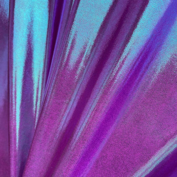 Plumeria Dual Chrome Metallic Four Way Stretch Spandex Fabric (By the Yard)