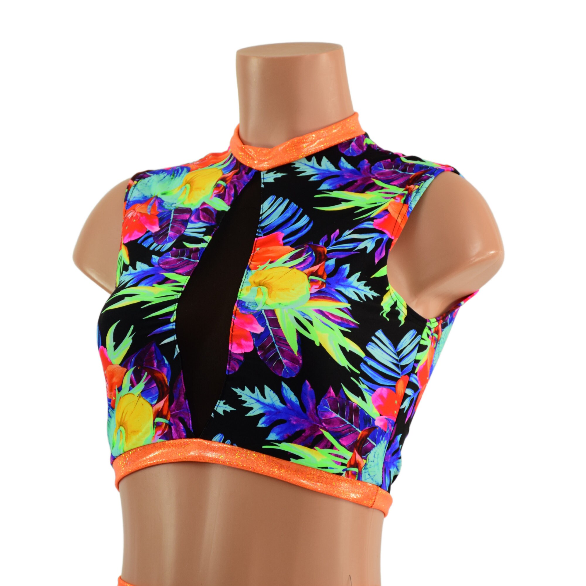 Sonic Bloom Keyhole Top With Black Mesh Inset Keyhole and Sonic Bloom Keyhole Top With Black Mesh Inset Keyhole and