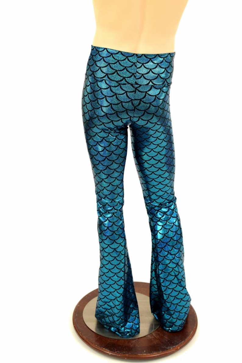 Mens Turquoise Dragon Scale Holographic Bootcut Spandex Pants - Etsy