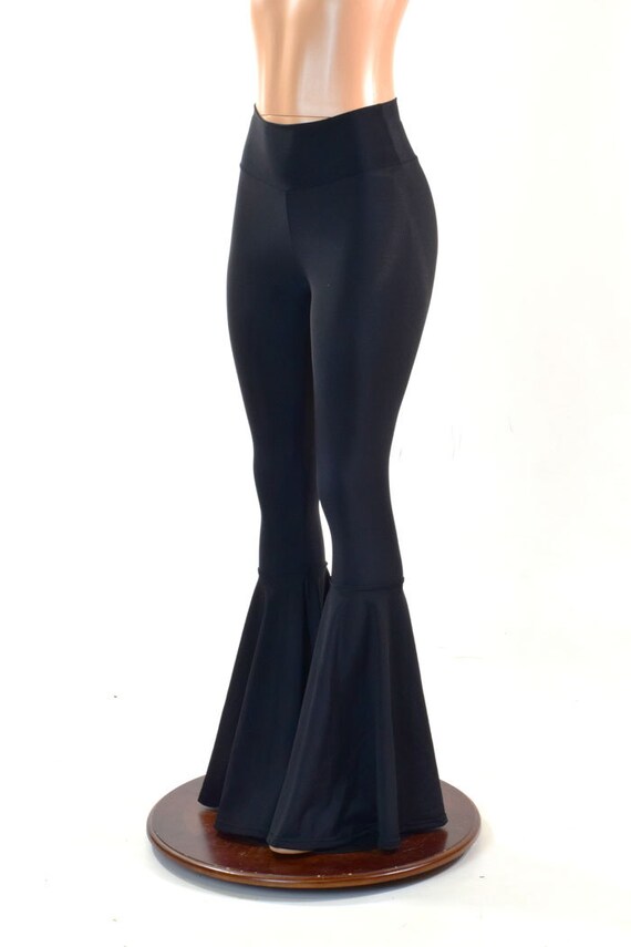 high waisted bell bottom leggings