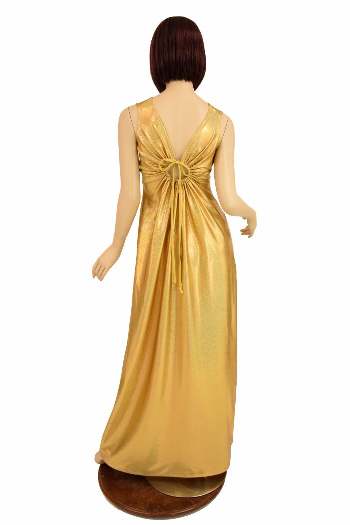 gold lycra dress Women's Corset-Style Metallic Foil Gold Lycra Midi Dress. Liquorish Gold : Party Dresses : VogaCloset Oman