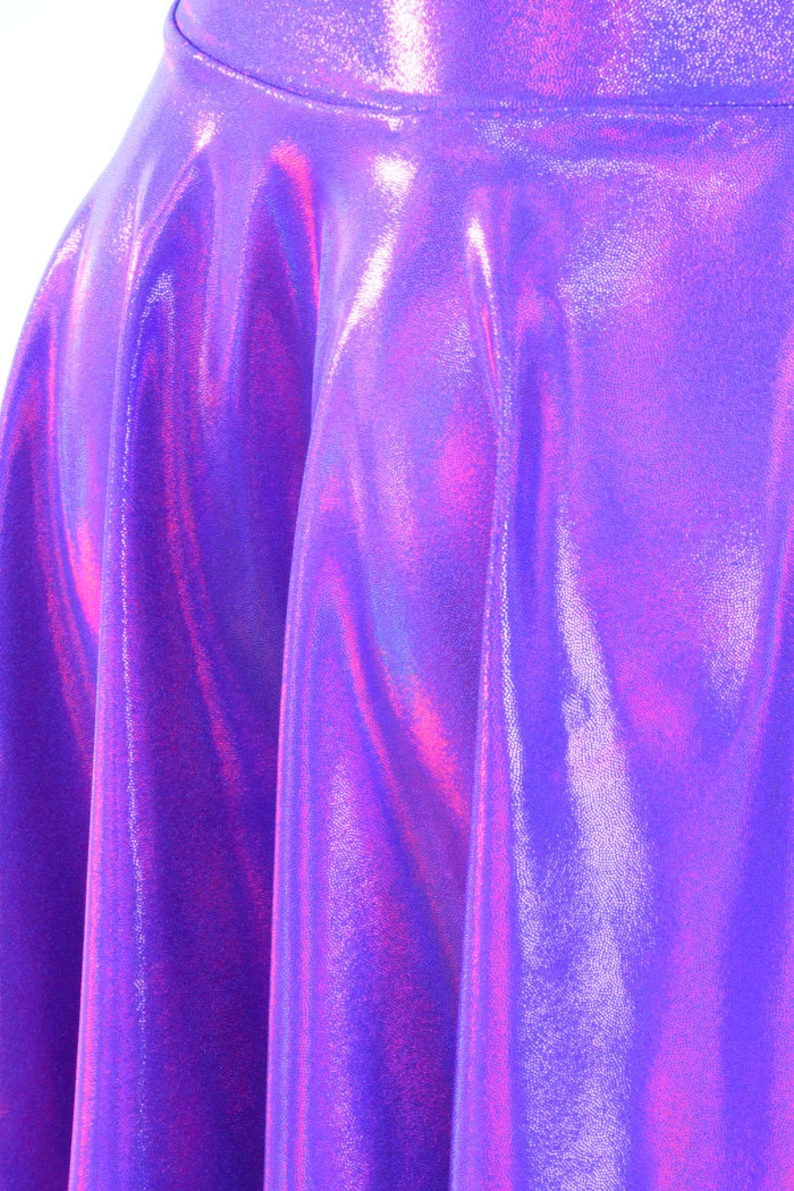 Purple Holographic Metallic Skater Skirt 150189 Etsy Australia