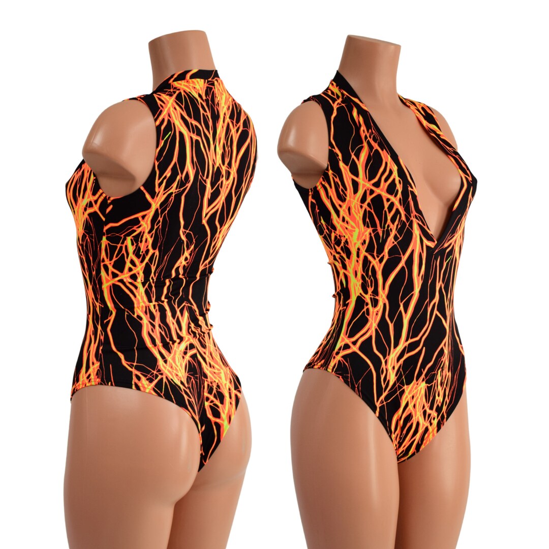 Lightning Tiger Long Sleeve Romper main image 1