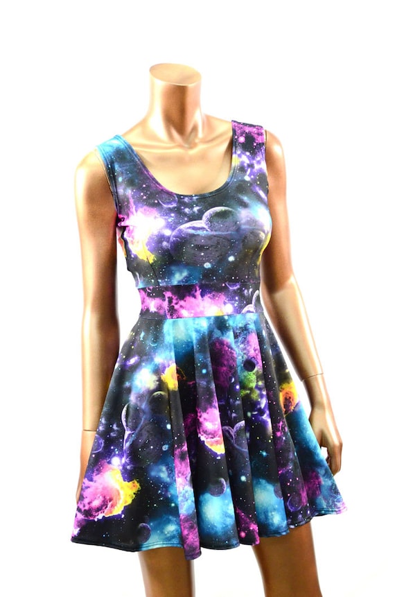 galaxy print skater dress Galaxy Skater Dress