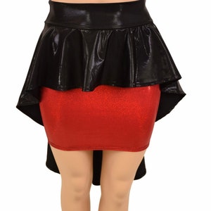 Hi Lo Peplum Bodycon Skirt main image 1