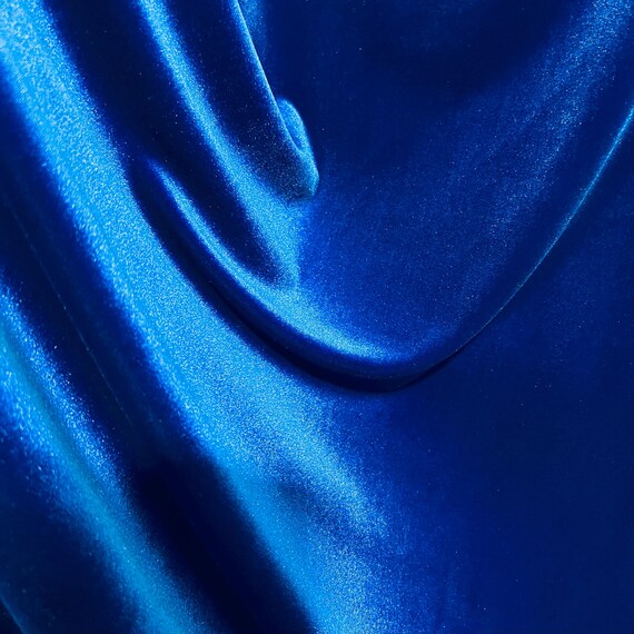 Sapphire Blue Stretch Velvet Fabric (by the Yard) - Etsy