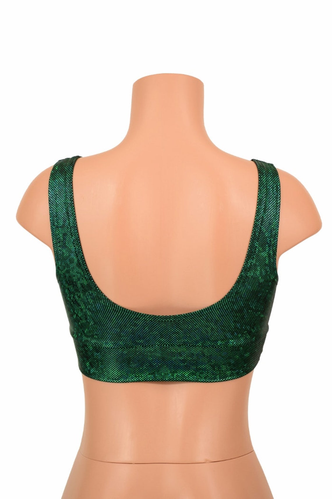 Green Shattered Glass Sparkly Holographic Starlette Bralette | Etsy