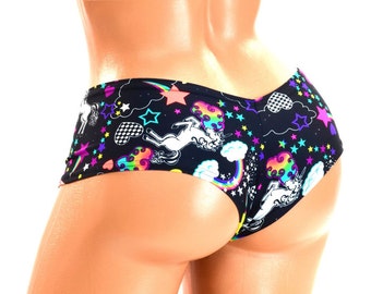 Ultra Cheeky Booty Shorts in Unicrns and rainbows -150039