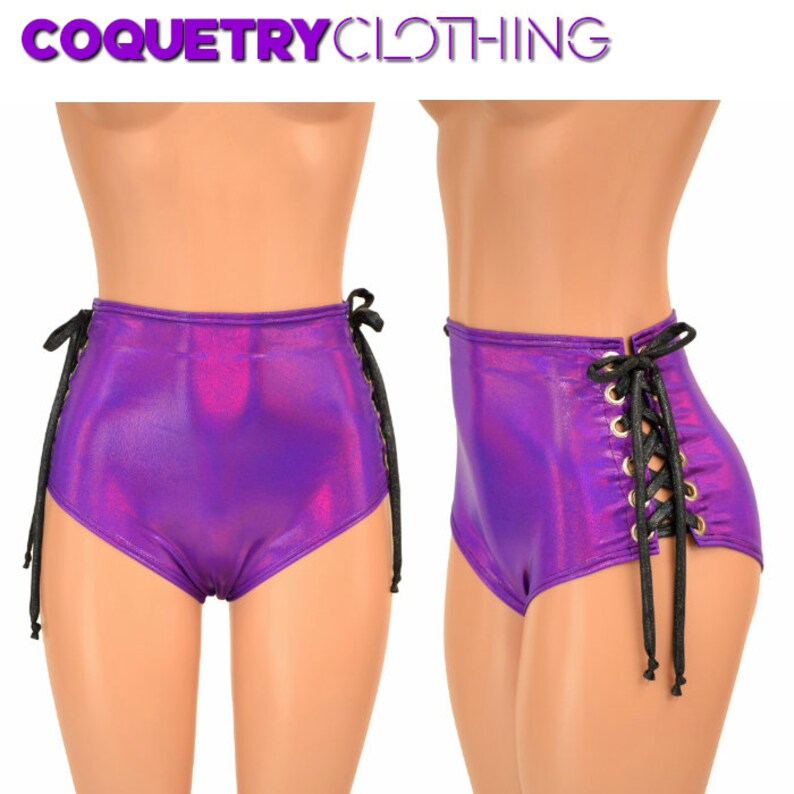 purple hot pants