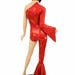 Bowie Inspired Red Sparkly Jewel One Right Shoulder Long Pixie Sleeve ...