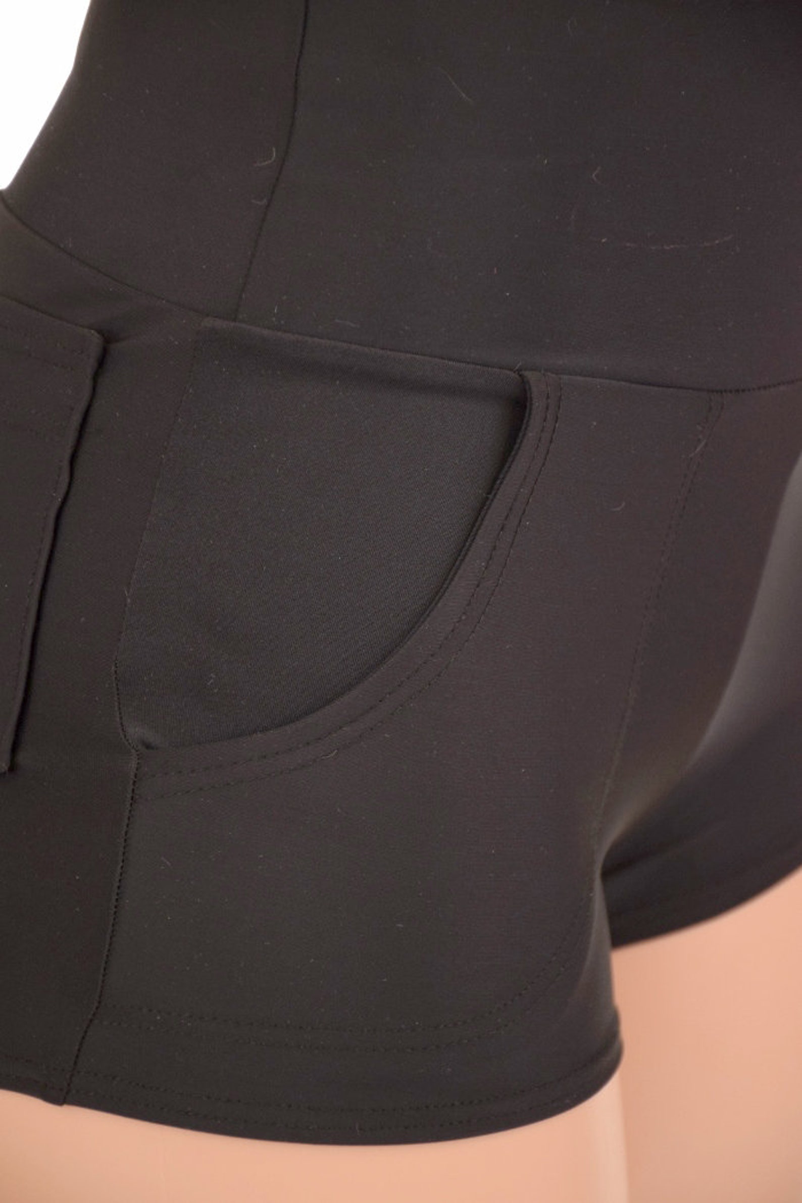 Black Spandex High Waist Shorts With POCKETS 156676 Etsy