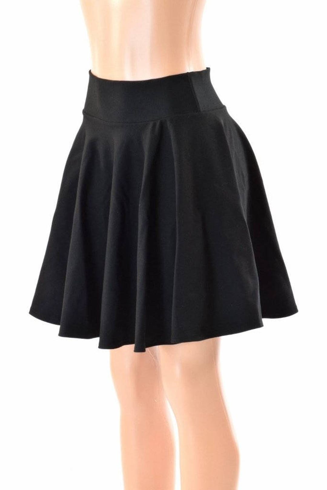 19 Black Zen Soft Knit Skater Skirt 152477 - Etsy