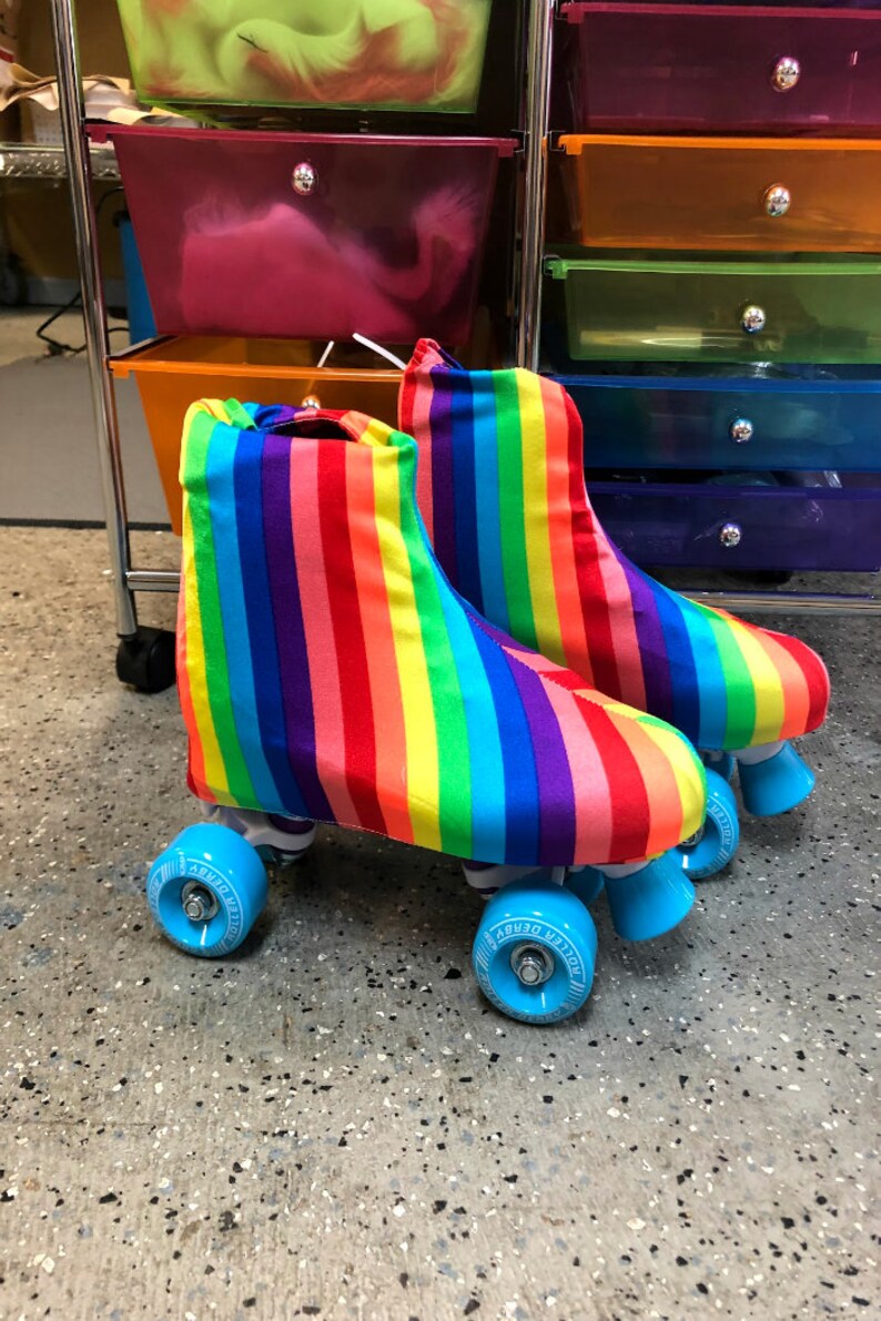 Rainbow Stripe Child Roller Skate Boot Covers COVERS ONLY Etsy