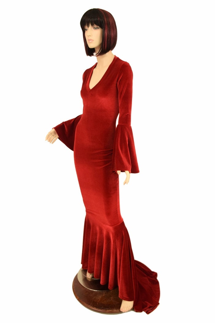 Velvet Maternity Maxi Dress – Long Sleeve, Round Neck, Side Slit, Elegant & Comfortable - View #4