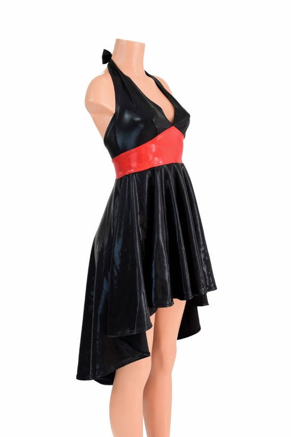 Hi Lo Black Widow Halter Dress - Coquetry Clothing XXL