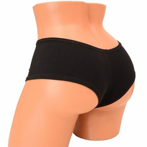 Ultra Cheeky Booty Shorts in Black Zen -E7959