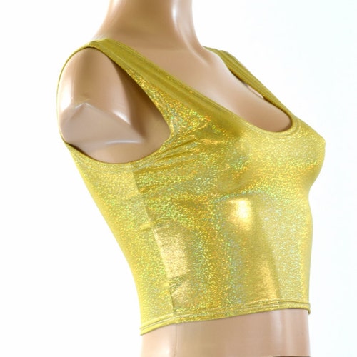 Lime Green Holographic Crop Tank 154162 - Etsy