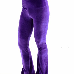 Mens Purple Velvet Boot Cut Pants  -152371