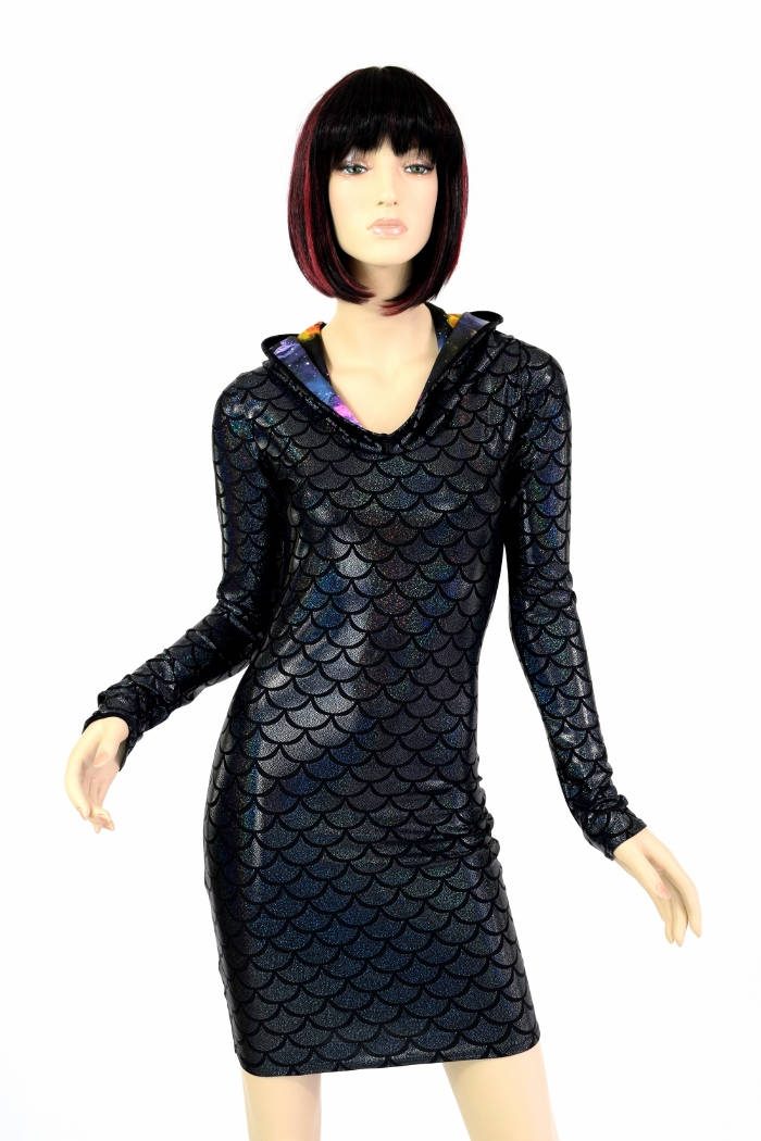 Black Dragon Spiked Dress - Coquetry Clothing 2XL / Black Dragon Scale Black Dragon Spiked Dress - Coquetry Clothing 2XL / Black Dragon Scale
