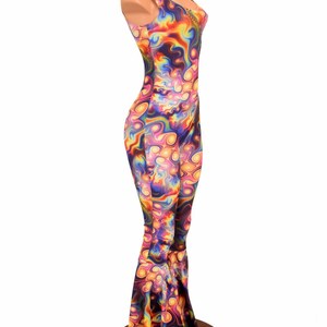 Meteorite Print Sleeveless Tank Style Spandex Catsuit With - Etsy