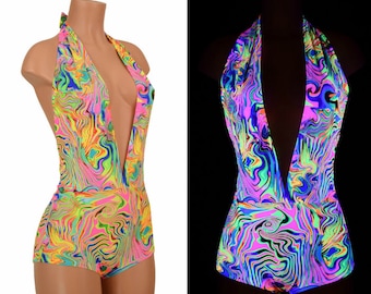 Neon Flux UV Glow Josie Romper - 155782