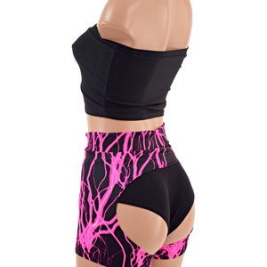 3PC Strapless Top, Siren Shorts, and Short Chaps Set