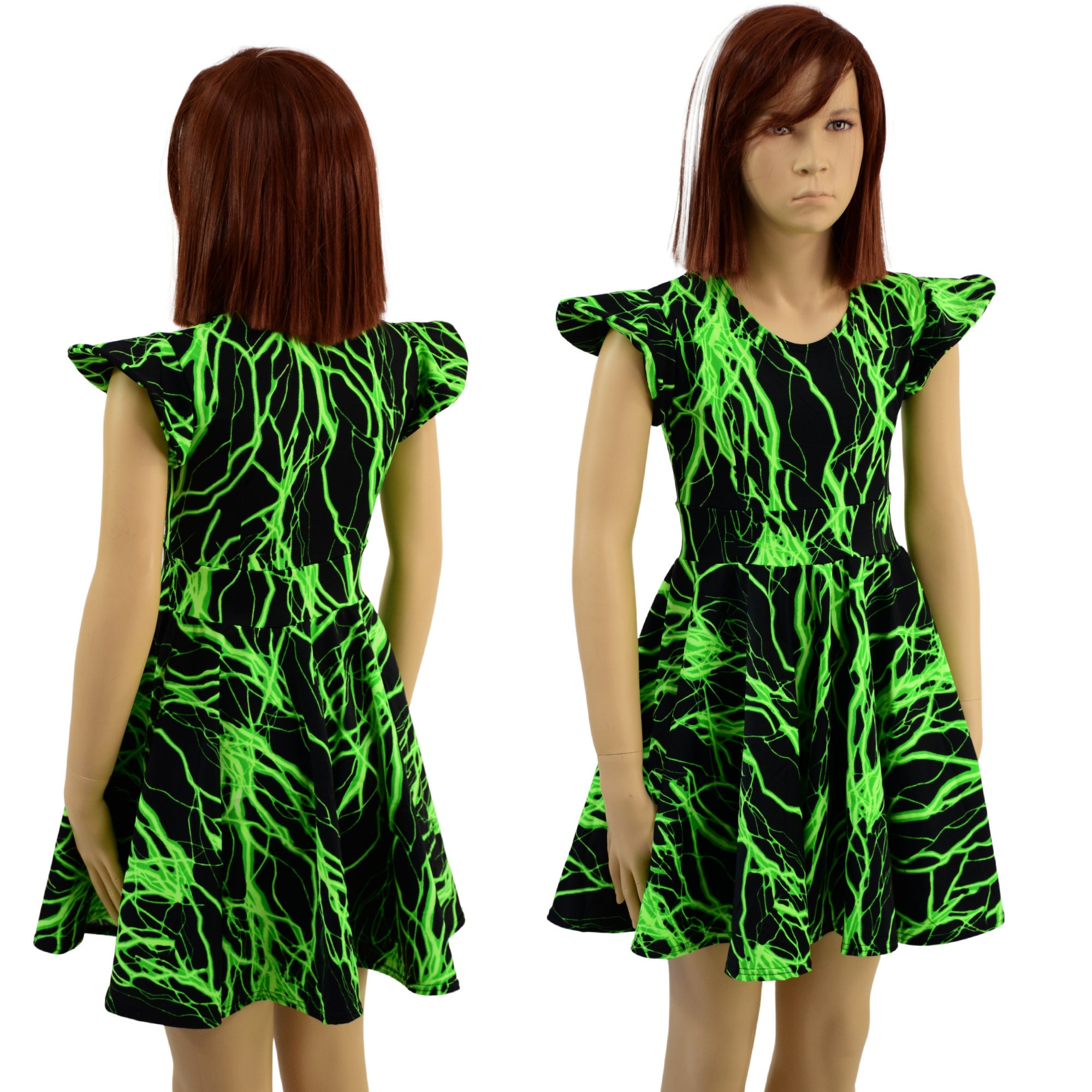 Neon top print dress