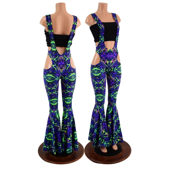 Suspender Bell Bottom Suit with Hipnotic Cutouts (Top sold separately)
