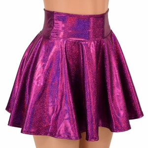 Fuchsia Sparkly Jewel Metallic Circle Cut Mini Skirt 152372 - Etsy