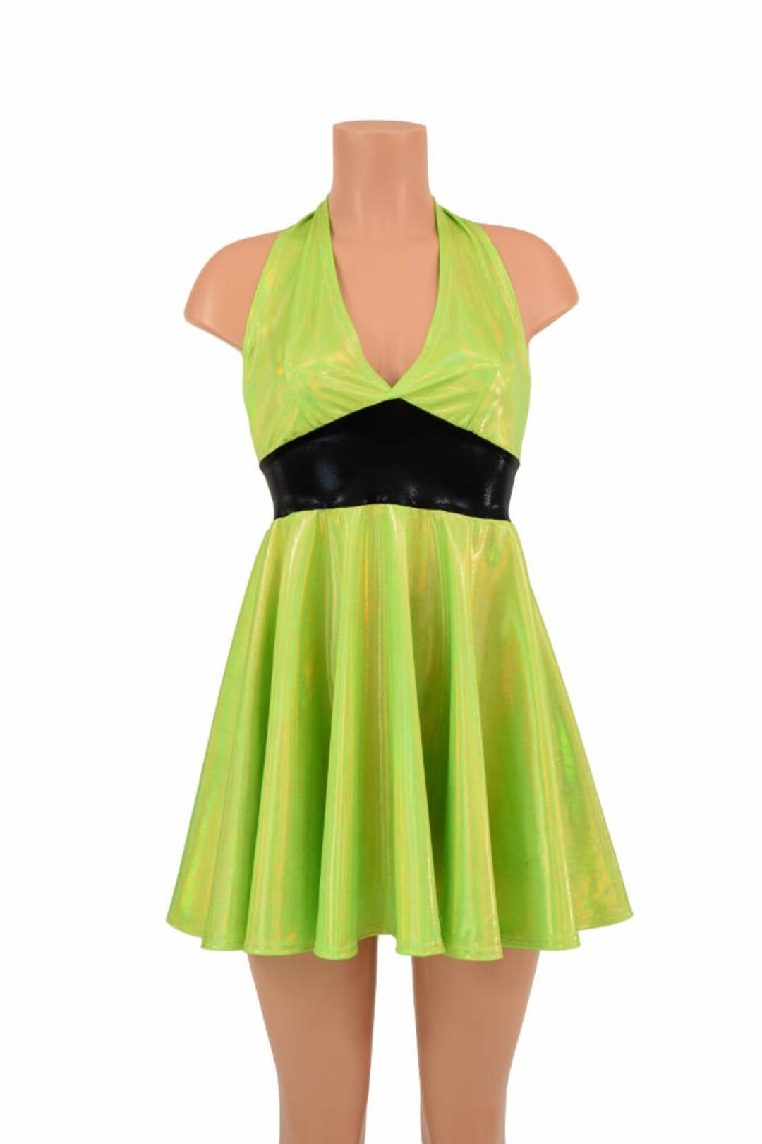 Neon green latex dress cheap