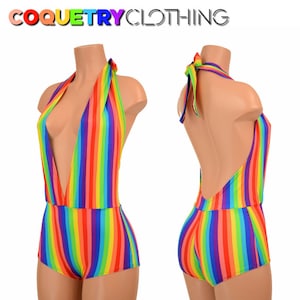 Rainbow Stripe Josie Romper- 156057