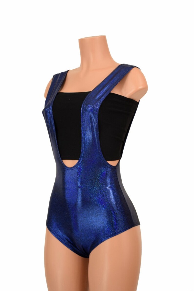 Blue Suspenders Romper main image 1