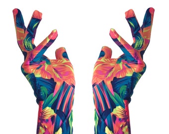 Tahitian Floral print Gloves