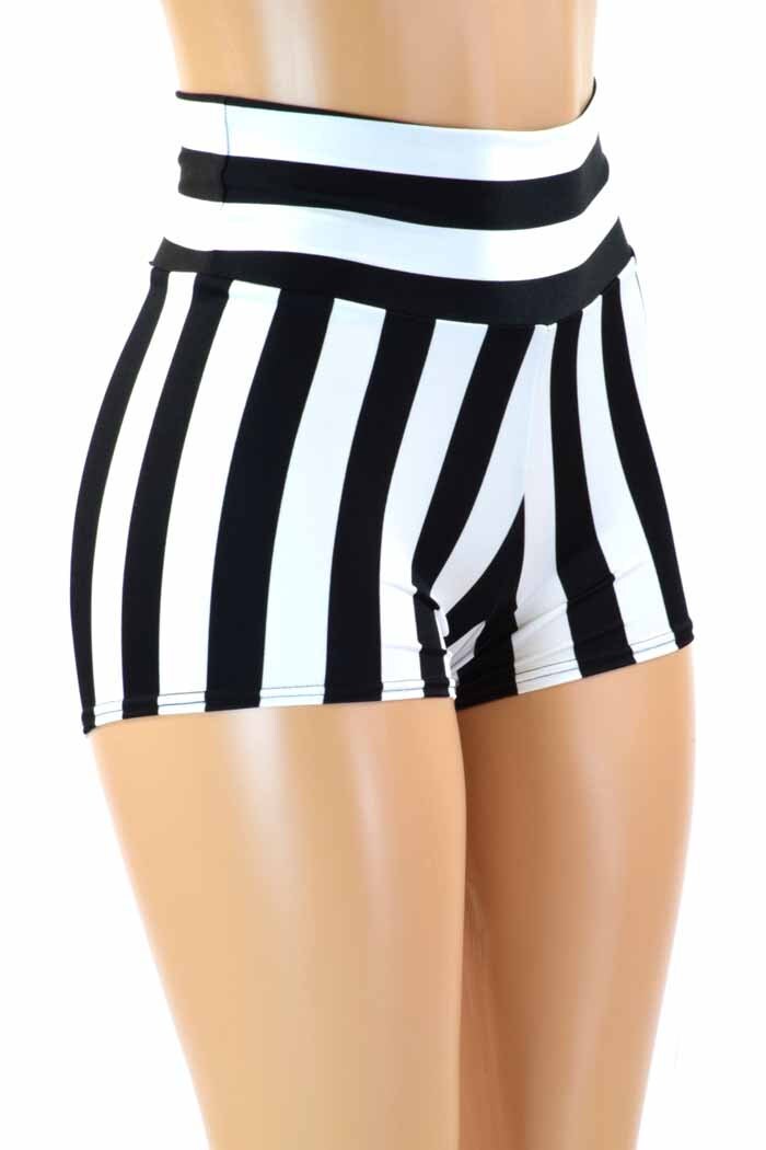 Striped High Waist Oversized Casual Shorts
