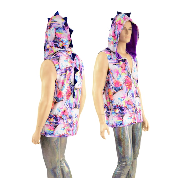 sleeveless zipper hoodie