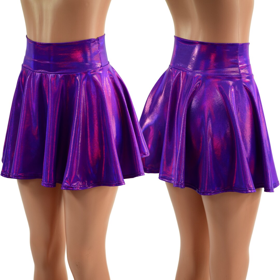 Grape Holographic Circle Cut Mini Skirt 150201 - Etsy Canada