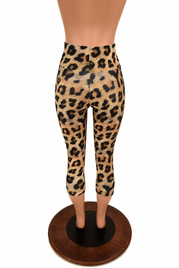 Leopard Print Capri Length Leggings 