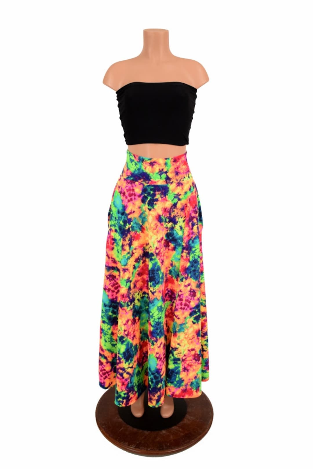 UV GLOW Acid Splash Long Maxi Skirt With Pockets 155220 - Etsy