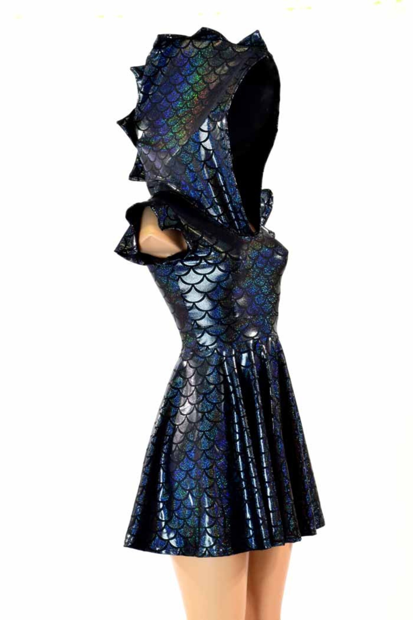 Short Dragon Spiked Hood (No Cowl)
