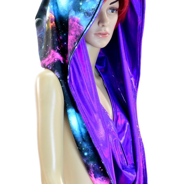 Huge Hood in Grape Holographic and UV Glow Galaxy   -