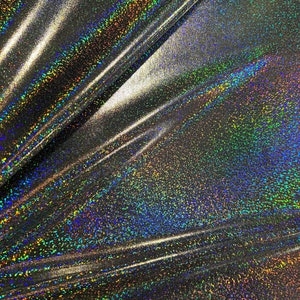 Silver Holographic Four Way Stretch Spandex Fabric (By the Yard)