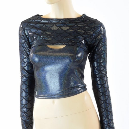 Black Dragon Scale Bolero Dance Sleeves bolero Only Tank Top Etsy