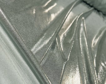 Platinum Metallic Four Way Stretch Spandex Fabric (By the Yard)