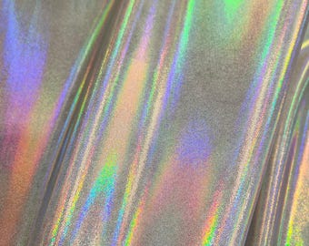Flashbulb Holographic Four Way Stretch Spandex Fabric (By the Yard)